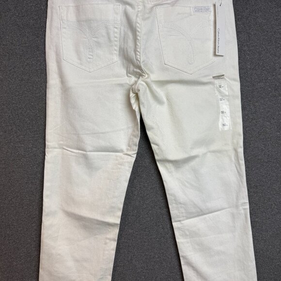 Calvin Klein High Rise Skinny Fit White Size 12 W 31 - Used - Picture 2 of 6